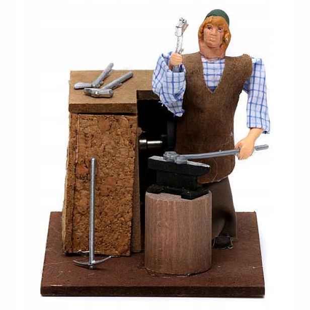 Elektrická Pohyblivá Figurka Do Betlému 'kovář S Kovádlem'- pro figurky 12 cm