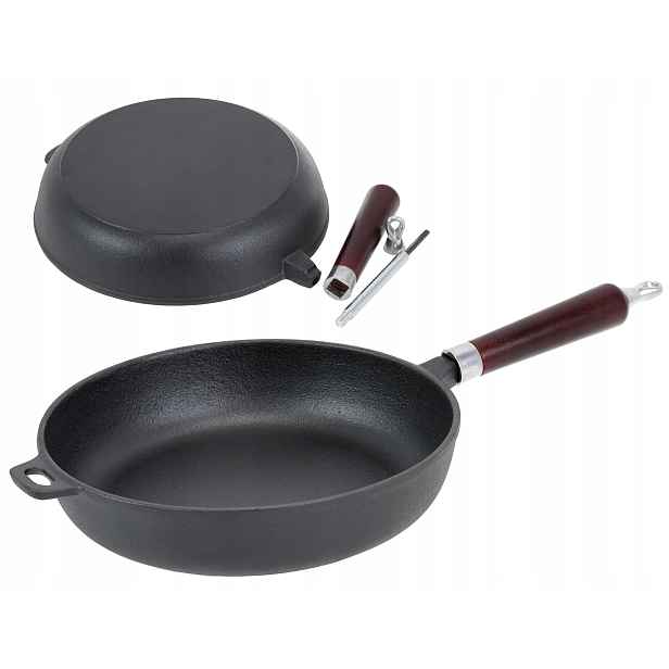 Litinová pánev 28 cm Krisberg tradiční pro smažení plynem a indukcí