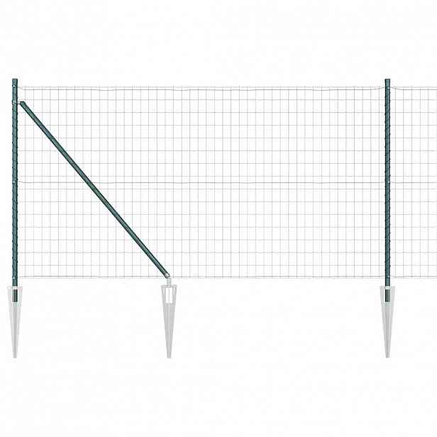 vidaXL Evropský plot se hroty 10 x 1 m Ocel potažená PVC Zelená