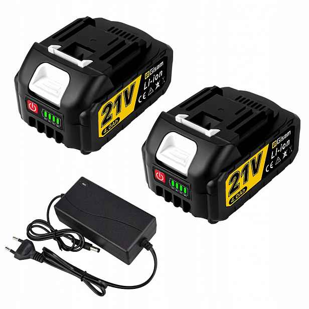 2 Kusy Dobíjecí Baterie Lithium-Ion pro Aku Nářadí 21V 4.0Ah