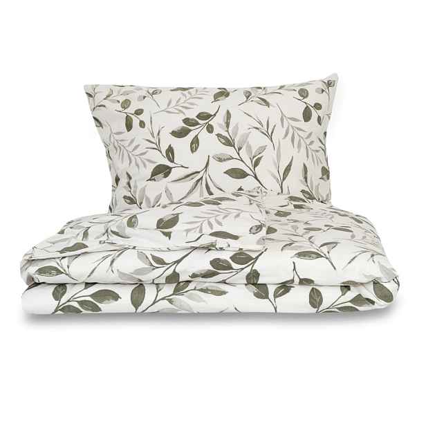 TP Flanelové povlečení DELUXE 140x200+70x90 - Větvička zelená