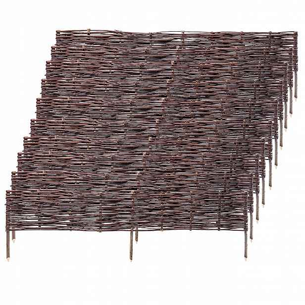 Zahradní Palisáda 120x30cm Proutěný Plot 10 Ks