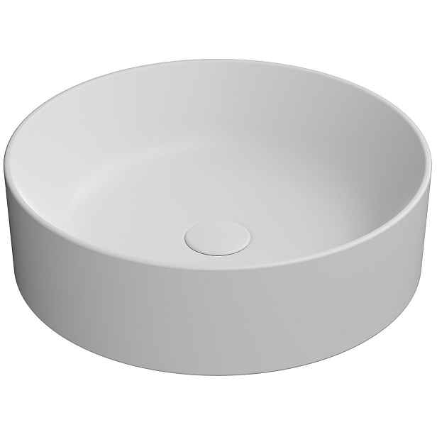 GSI KUBE X keramické umyvadlo na desku, průměr 45cm, bílá mat