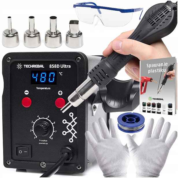 Horkovzdušná pájecí stanice Svařovací stroj na plasty Techrebal 858D Ultra 750W