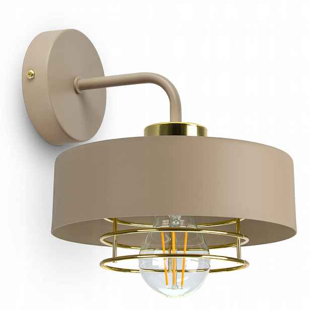 Nástěnná lampa Béžová Ecru Zlato 1xE27 Led 760-K1