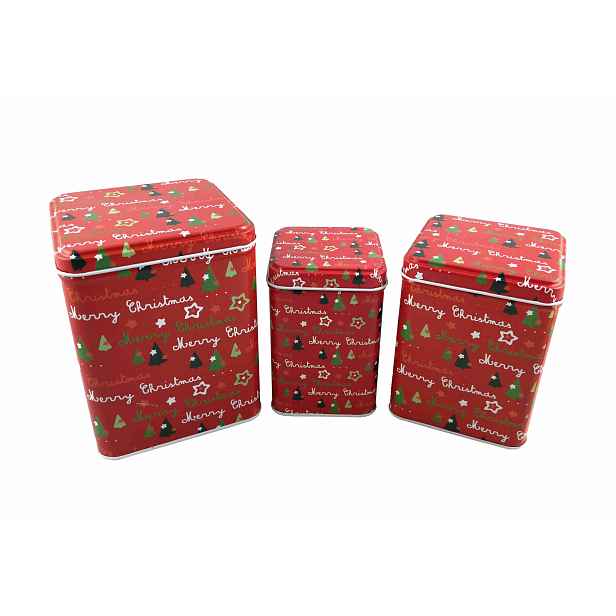 TP Sada kovových krabiček 3ks - Merry Christmas