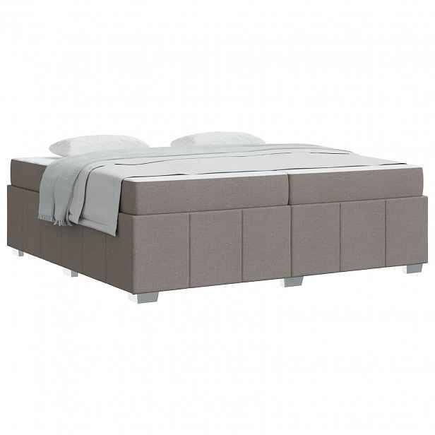 vidaXL Rám postele Taupe 200 x 200 cm textil