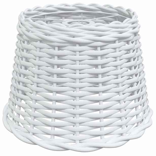 vidaXL Stínidlo na lustr bílé Ø 30 x 20 cm proutěné