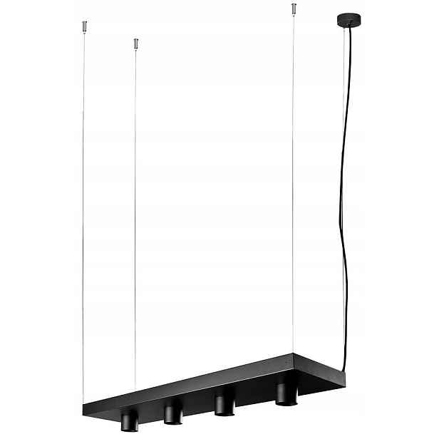 Závěsná lampa Plant Černá 4xGU10 Stropní Svítidlo do obývacího pokoje Domov