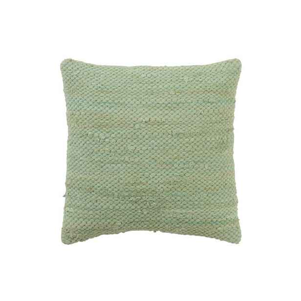 Zelený háčkovaný polštář z bavlny Crocheted - 45*45 cm J-Line by Jolipa