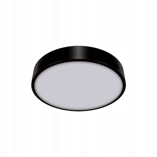 Moderní stropní svítidlo Led 30 cm černý kulatý 16W do interiéru Struhm