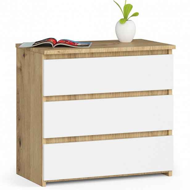 RAUMHIRSCH FURNITURE KOMODA dub Artisan, bílá 57/60/35