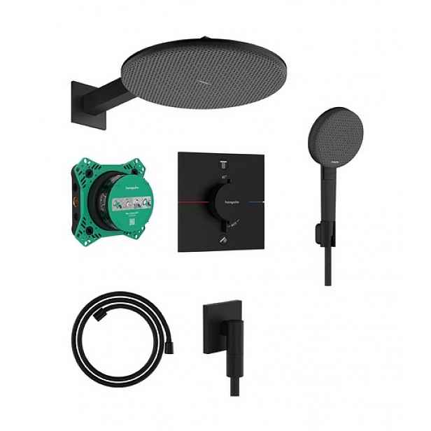 Sprchový systém Hansgrohe Raindance Alive S s termostatickou baterií matná černá 24630670