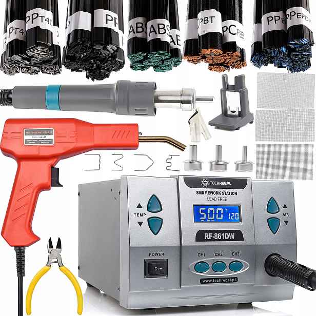 Svářečka Plastů Pájecí Stanice Techrebal RF-861DW 1000W Sada Pojiv