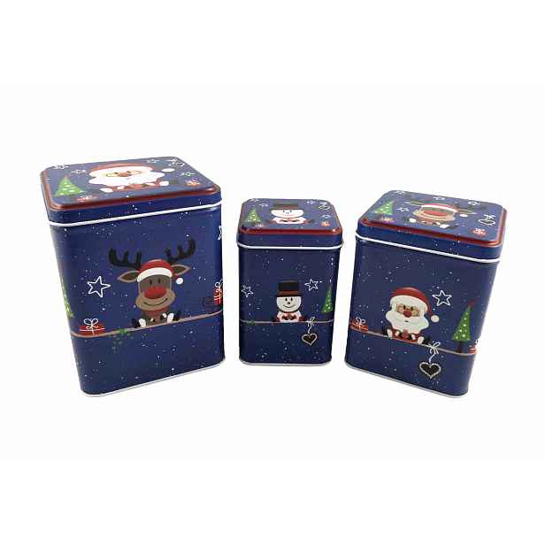 TP Sada kovových krabiček 3ks - Santa Klaus