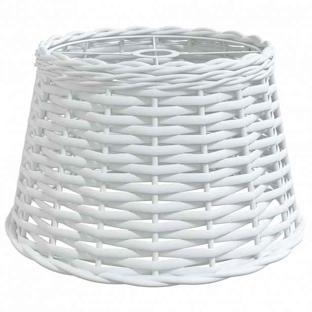 vidaXL Stínidlo na lustr bílé Ø 38 x 23 cm proutěné