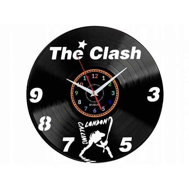 Clash Dárek Originální dekorace do domu Hodiny z vinylové desky