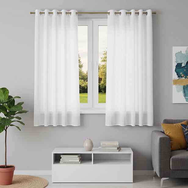 Dekorační záclona s kroužky BASIC bílá 145x170 cm (cena za 1 kus) MyBestHome