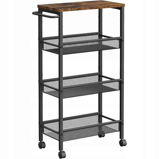 Kuchyňský vozík na kolečkách 22x45,5x77 cm Mobilní regál Číšnická skříňka Loft