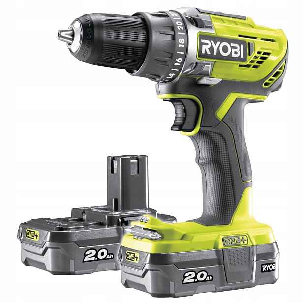 Ryobi Aku Vrtačka 18V 2x Akumulátor 2.0Ah R18DD3-220S