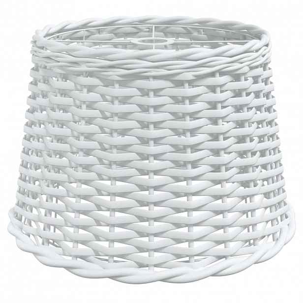 vidaXL Stínidlo na lustr bílé Ø 40 x 26 cm proutěné