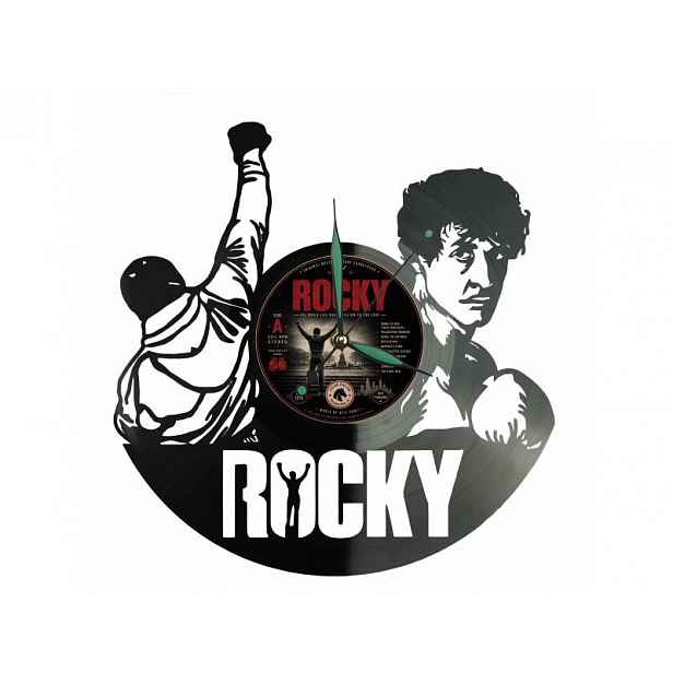 Rocky Dárek Originální dekorace do domu Hodiny z vinylové desky