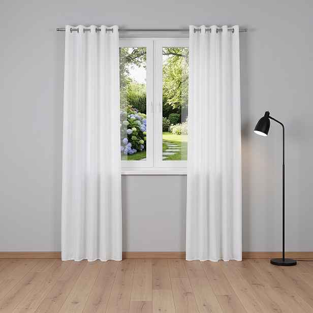 Dekorační záclona s kroužky BASIC bílá 145x250 cm (cena za 1 kus) MyBestHome