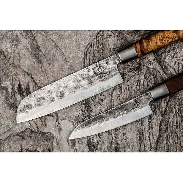 Forged VG10 Santoku nůž, výška: 40 mm, délka: 393 mm