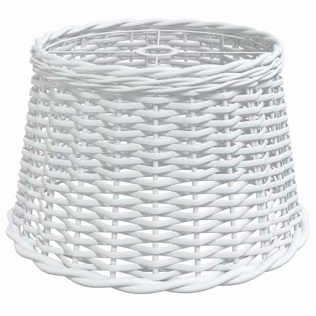 vidaXL Stínidlo na lustr bílé Ø 45 x 28 cm proutěné