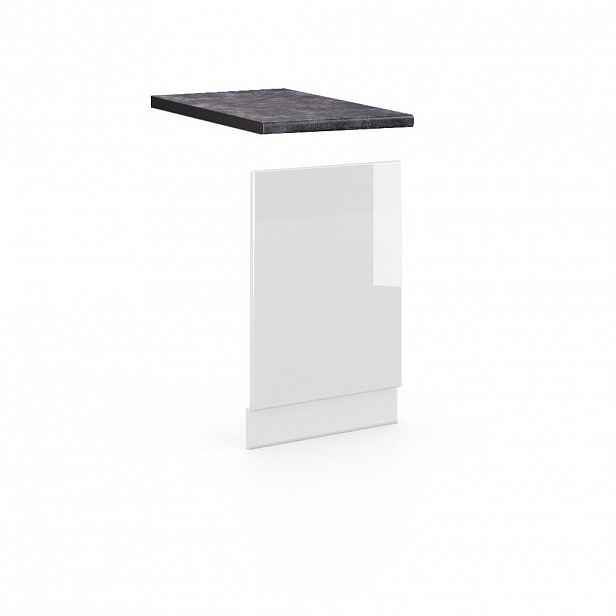 Vicco PŘEDNÍ PANEL Fame-Line Bílá vysoký lesk 45 cm , PD Antracit