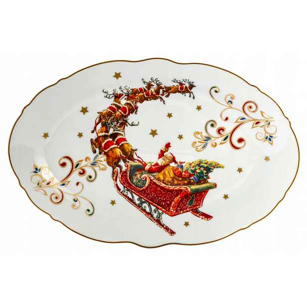 Miska talíř patera vánoční porcelánová miska Vánoce Mikuláš