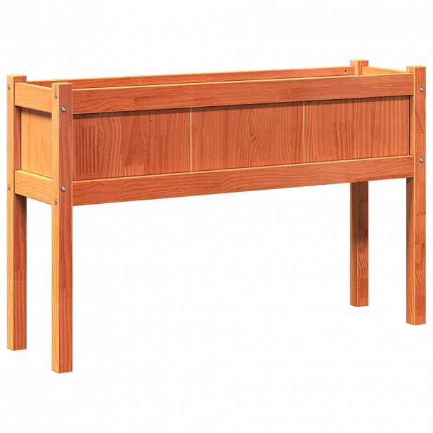 vidaXL Zahradní truhlík s nohami voskově hnědý 110x31x70 cm borovice