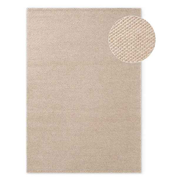 Béžový ručně tkaný vlněný koberec 200x290 cm Lyon Beans – Elle Decoration