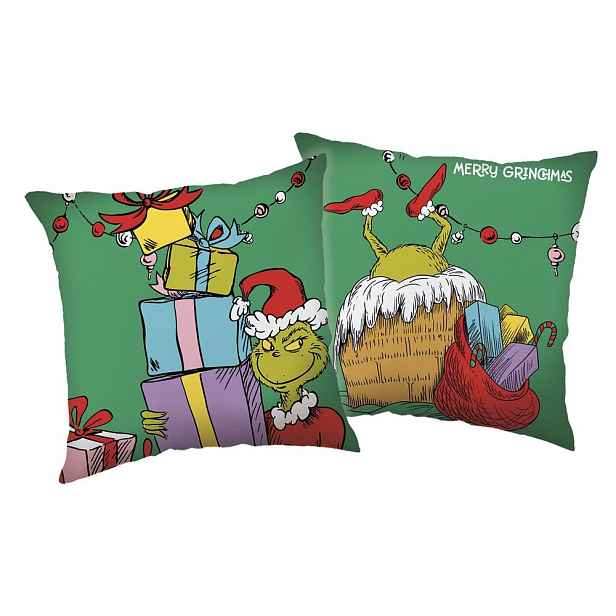 Dětský polštářek 40x40 cm Grinch – Jerry Fabrics