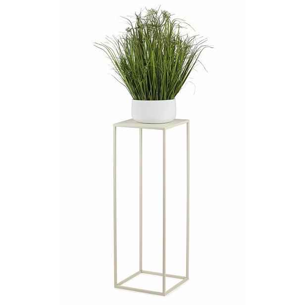 HowHomely Stojan na květiny SIMPLE 70 cm krémový