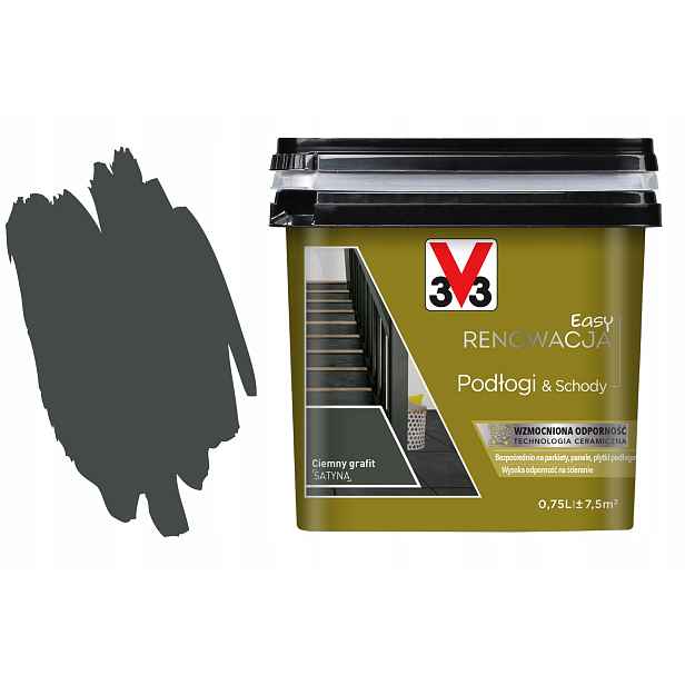 3V3 Easy Renovace Pvc Kafli Dlaždice Schody Garáž Boazeria Grafitová 750ML