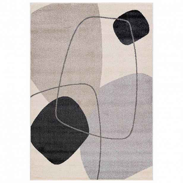 Mazovia KOBEREC béžový geometrický rostlinný - 80 x 150 cm