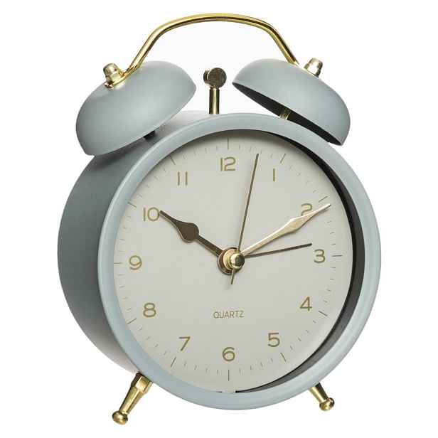 ATMOSPHERA Stolní budík Retro 10 cm modrý/zlatý