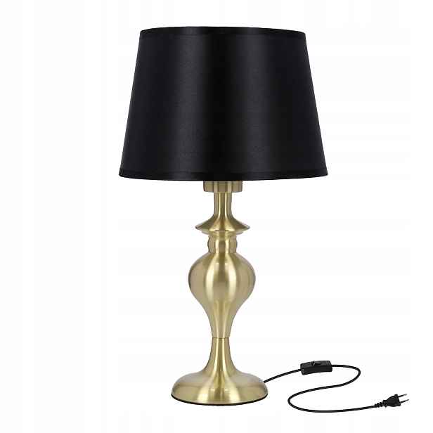 Kancelářská lampa Noční stolní lampa Candellux Prima E27 Černo-zlatá