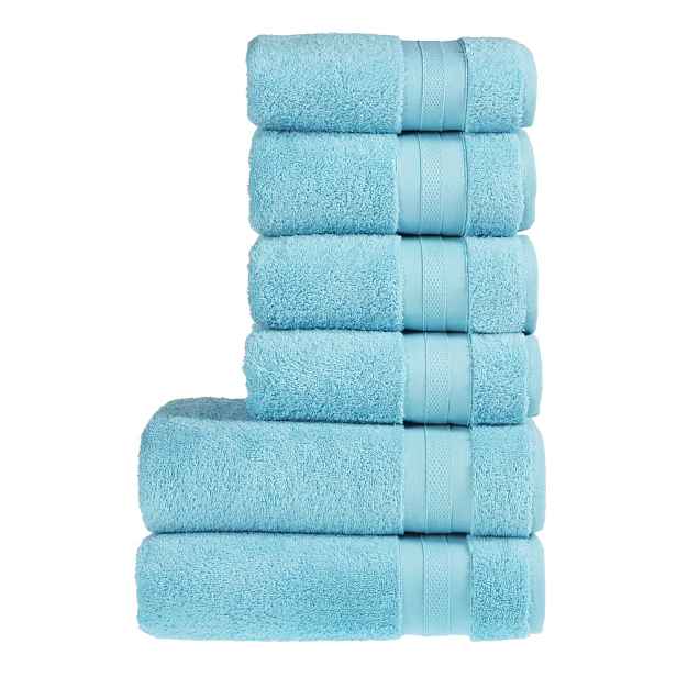 TP Set ručníků a osušek EXCLUSIVE TOP COLLECTION 6 kusů - Světle modrá
