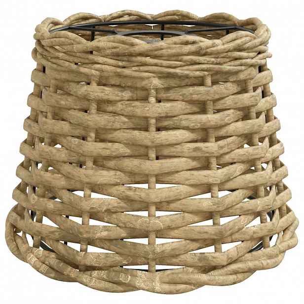 vidaXL Stínidlo na lustr hnědé Ø 20 x 15 cm proutěné