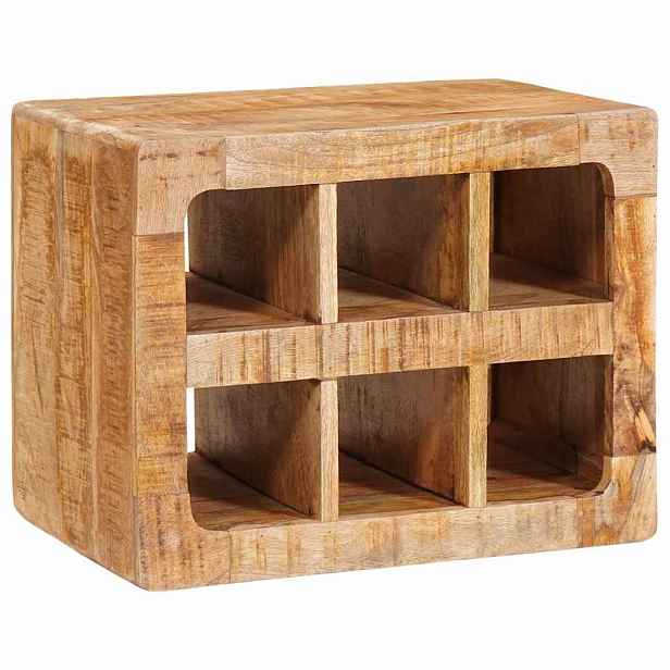 vidaXL Stojan na víno Hnědá 44 x 30 x 35 cm Masivní mangové dřevo