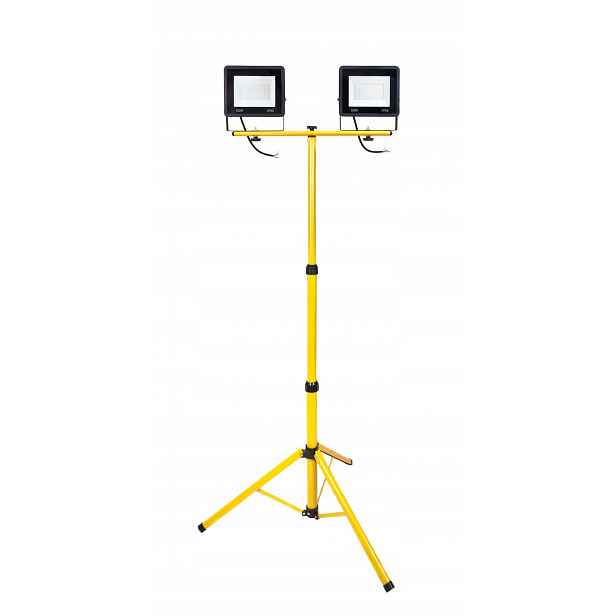 Halogen Led reflektor 2x 50W IP65 Stavební Stativ 155 cm