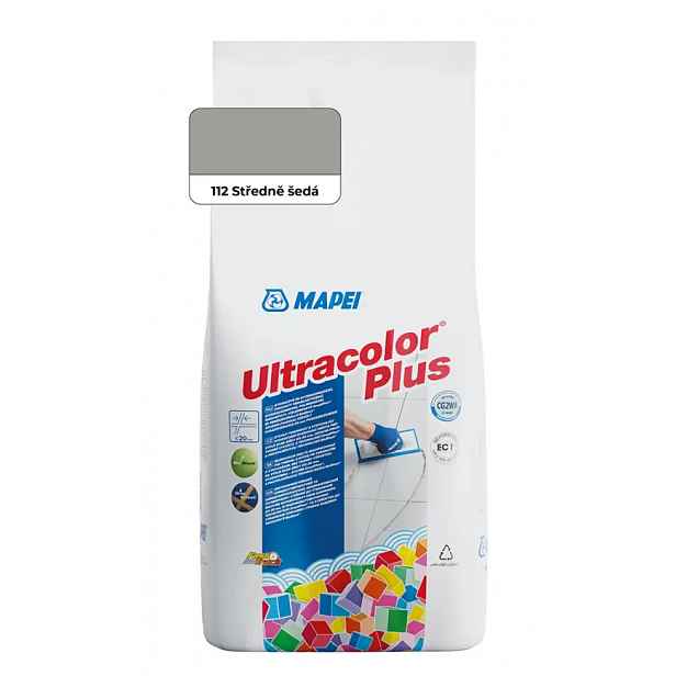 Spárovací hmota Mapei Ultracolor Plus 2 kg 112 šedá střední