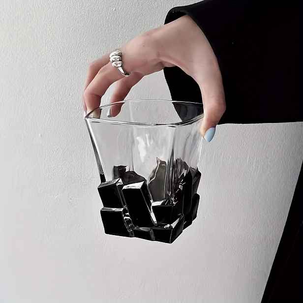 TEMU 1 ks Sklenice na led, Niche Art Design Limitovaná Edice Whisky Sklenice, Lehký Luxusní Vysoce Kvalitní Pohár na Whisky a Studené Nápoje