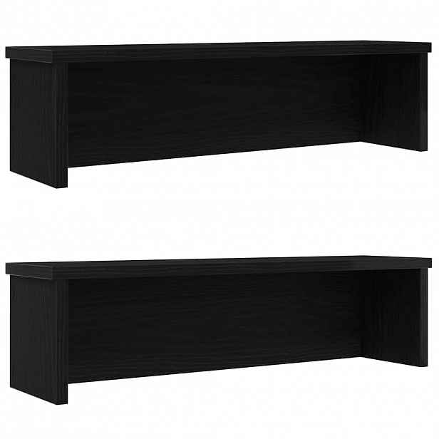 vidaXL kuchyňské regály stohovatelné 2 pcs černý 60x15x16 cm