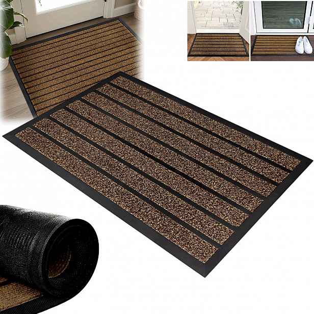 Vnější Stěrač Pod Dveře 60 x 90 Podložka Do Bot Velká Hnědá