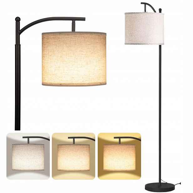 Led Stojací Lampa V Sadě S 9W Žárovkou Vybavenou Závěsným Stínítkem
