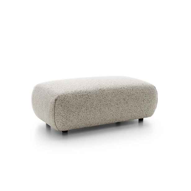MASSENO MASSENO ČALOUNĚNÝ TABURET ZEST, moderní, podnožka, béžový