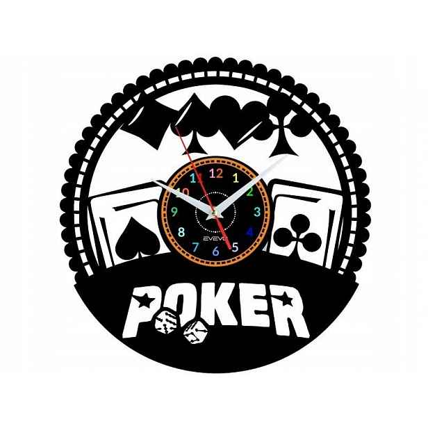 Poker Nástěnné hodiny Vinylová deska Moderní dekorativní jako Dárek k narozeninám